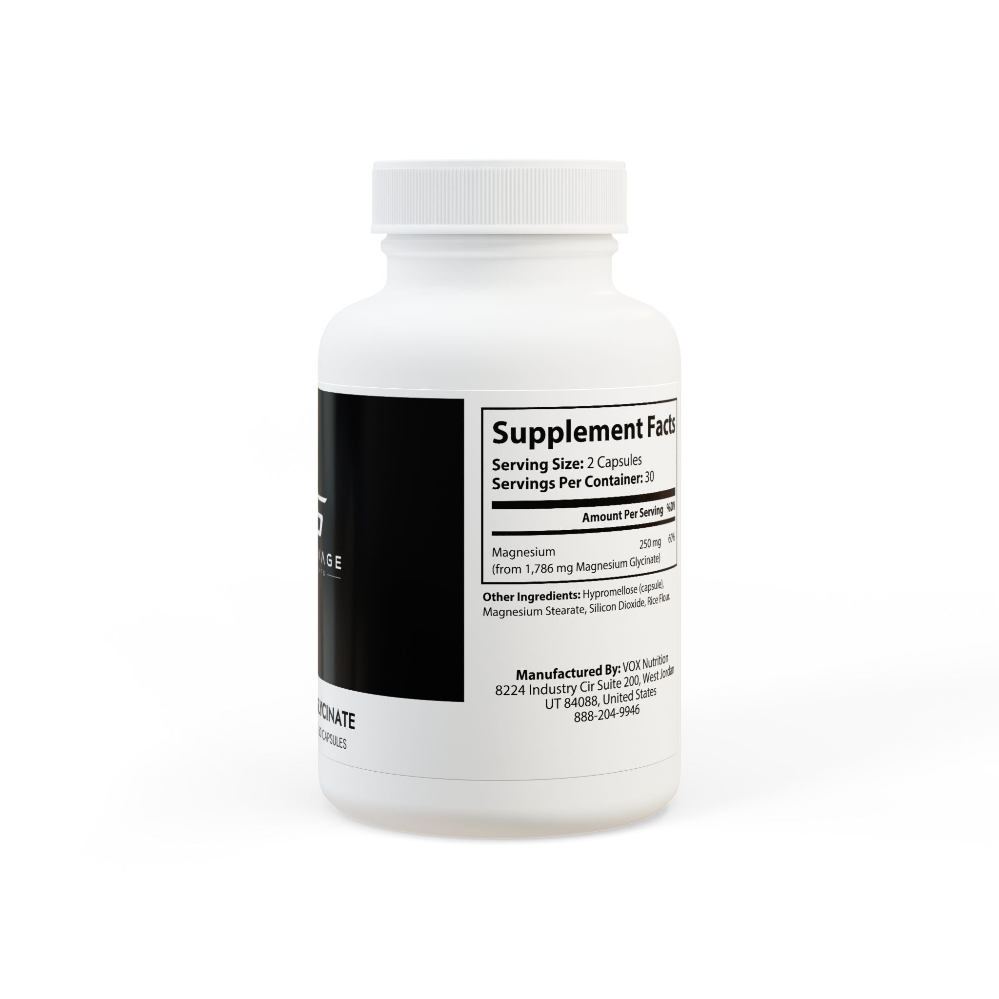 Magnesium Glycinate Supplement (60 Capsules)